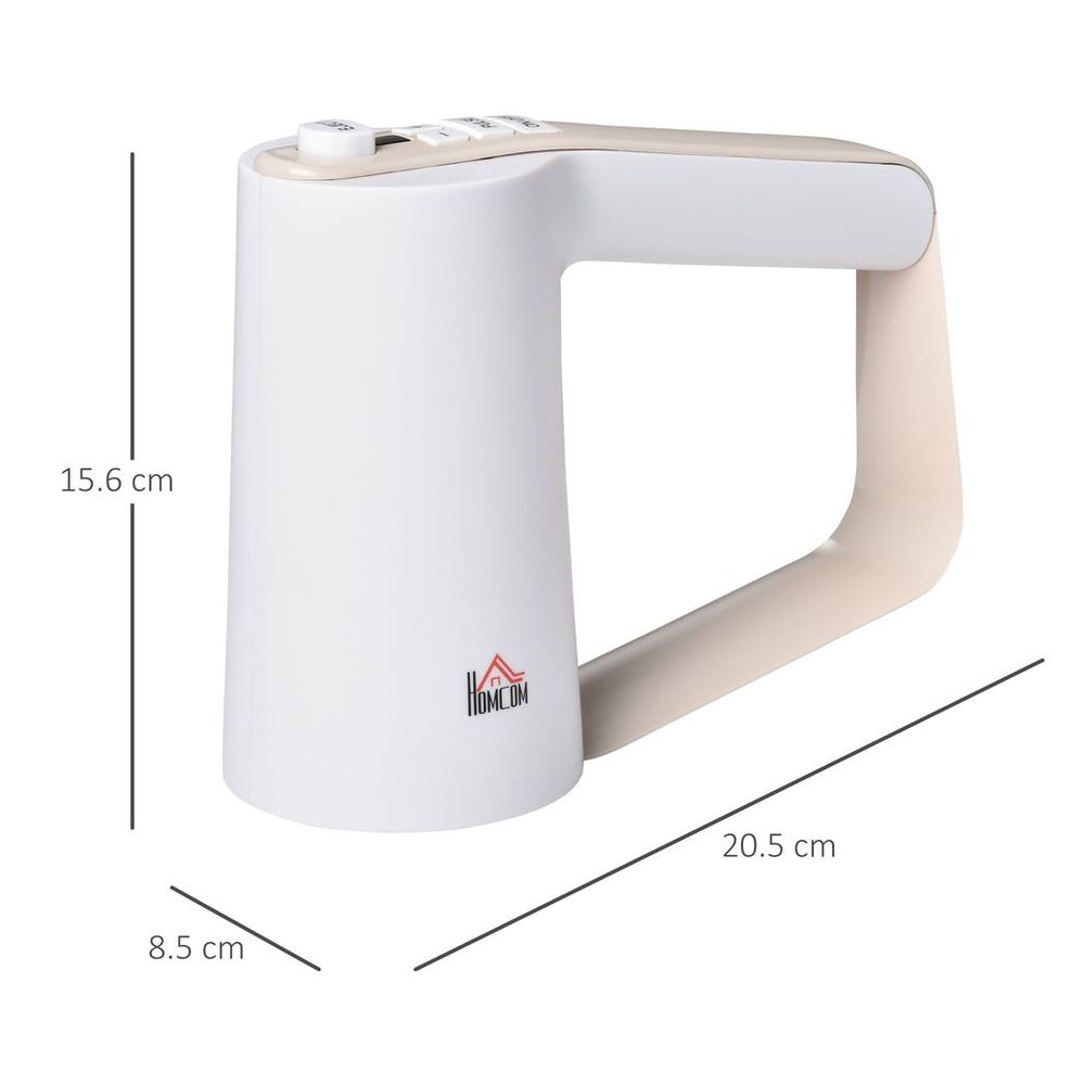 5-In-1 Hand Mixer With Measurements On White Background