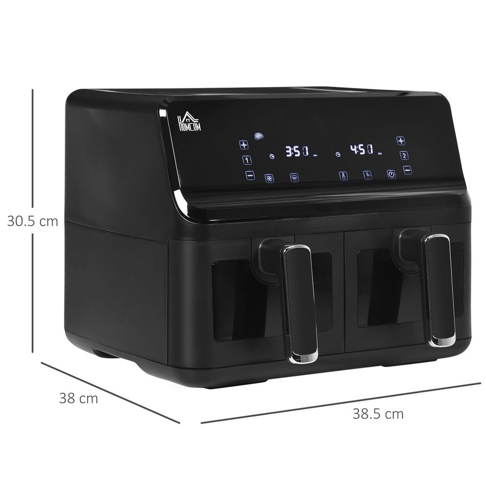 Dual Air Fryer 8L Family Size With Measurements