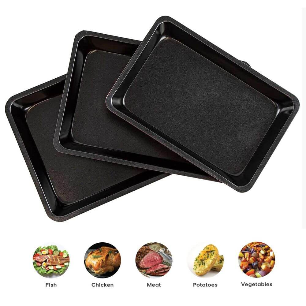 3 Piece Non-Stick Baking Trays