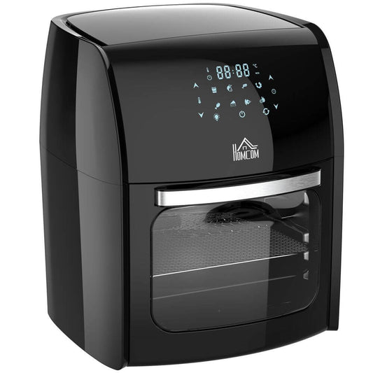 Air Fryer Oven HOMCOM 12L 8 Preset Modes 1800W Black
