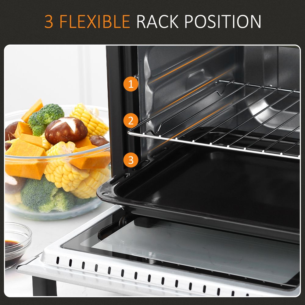 Mini Oven, 16L Grill, Toaster Oven With Timer 1400W Grill