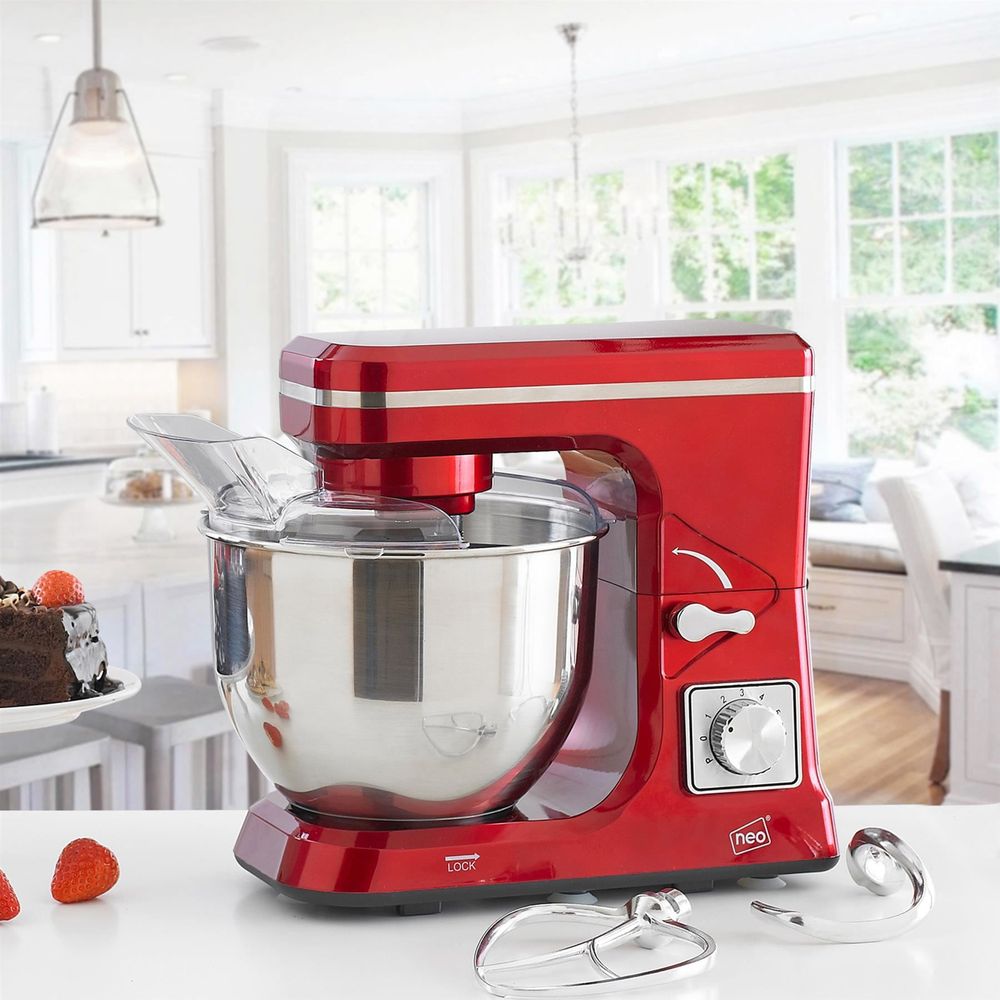 Red 5L 6 Speed 800W Electric Stand Food Mixer