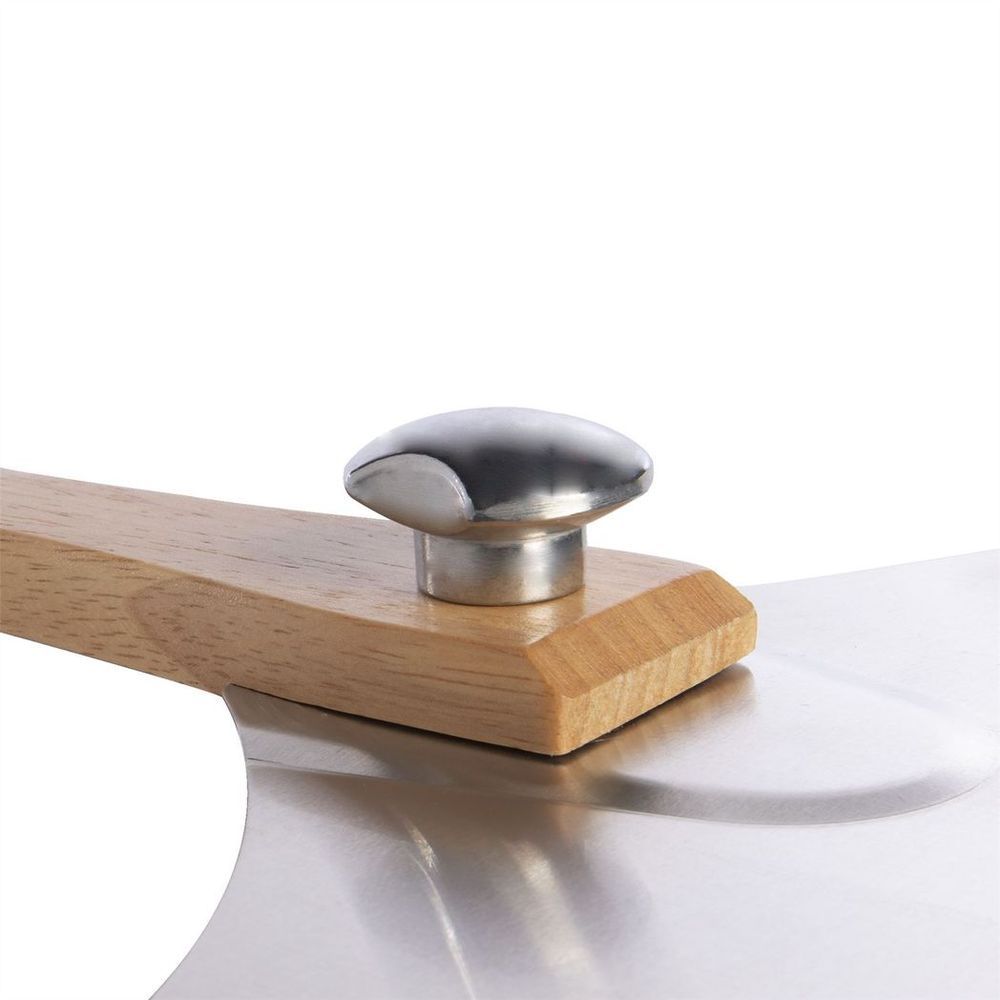 Stainless Steel Pizza Peel Handle Close Up