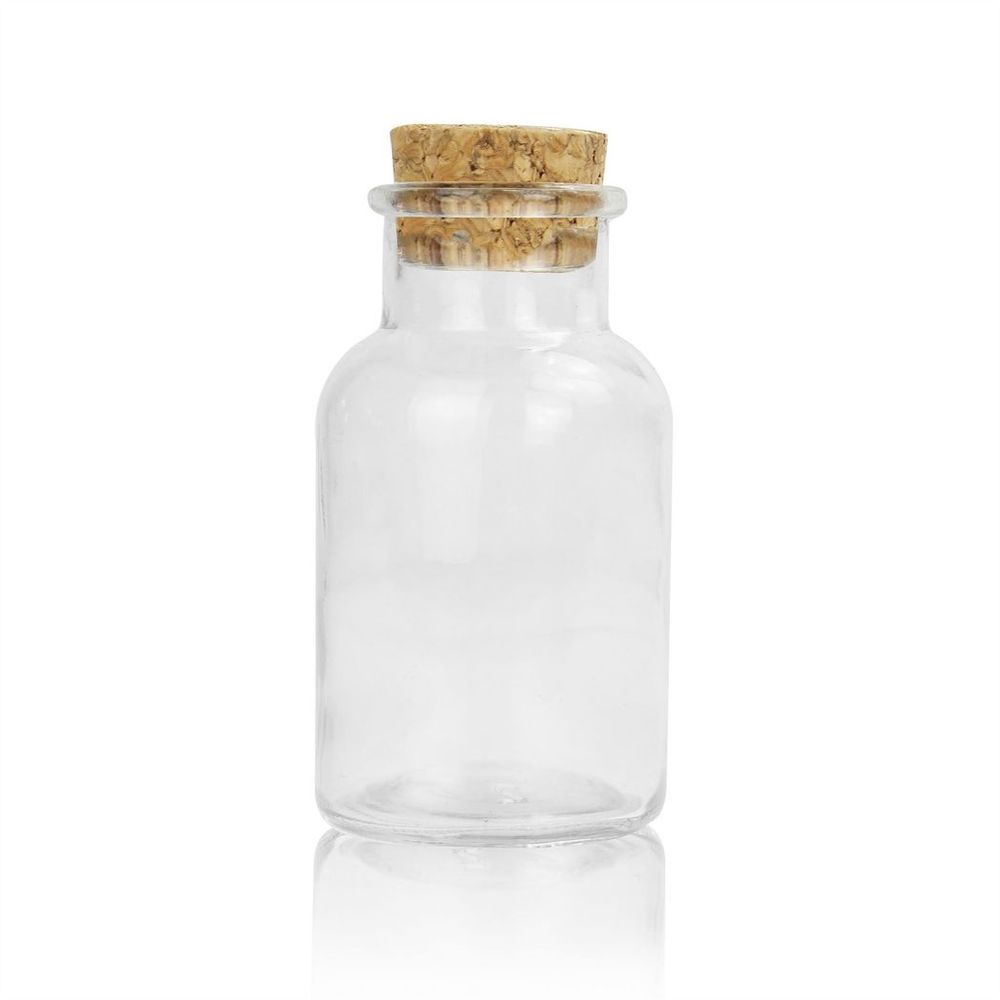Single 150ml Spice Jar with Cork Lid White Background