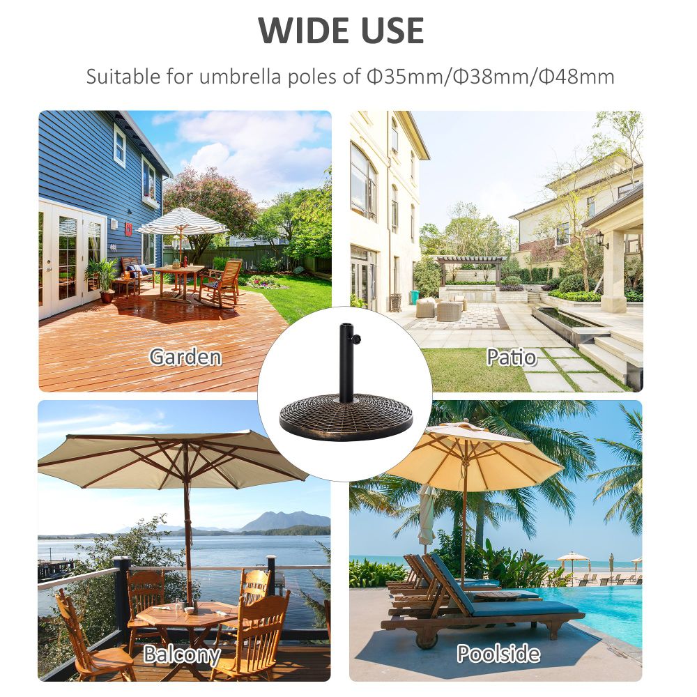 Patio Weighted Parasol Holder Features