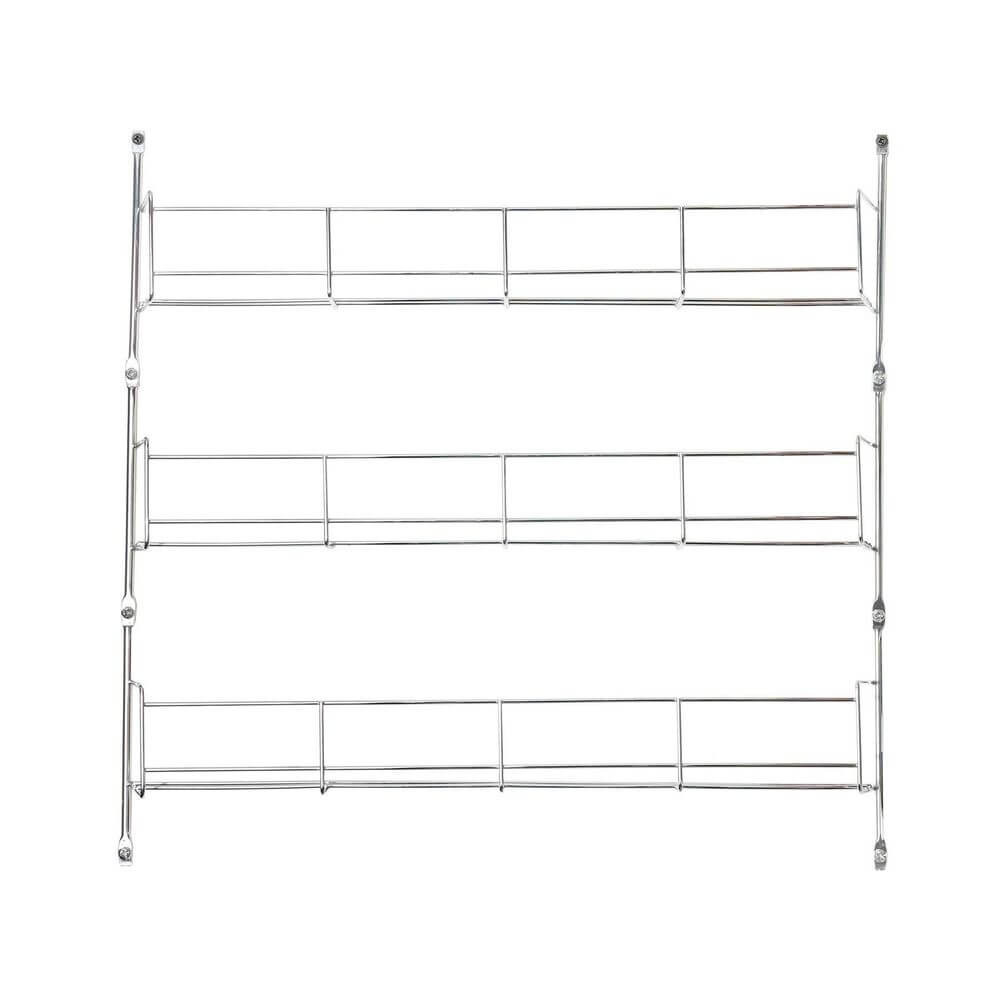 Vinsani 3 Tier Spice Herb Jar Rack Holder Kitchen Cupboard Wall Storage