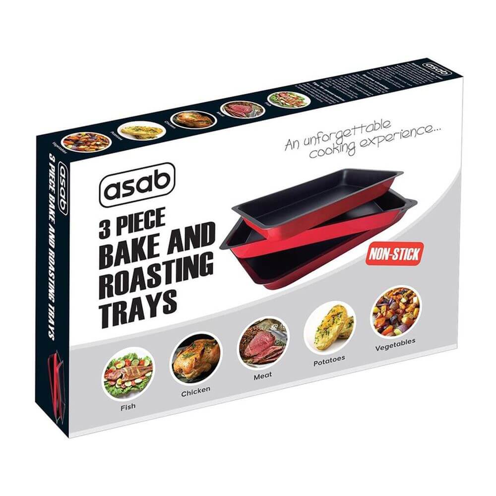 3 Piece Non-Stick Baking Trays