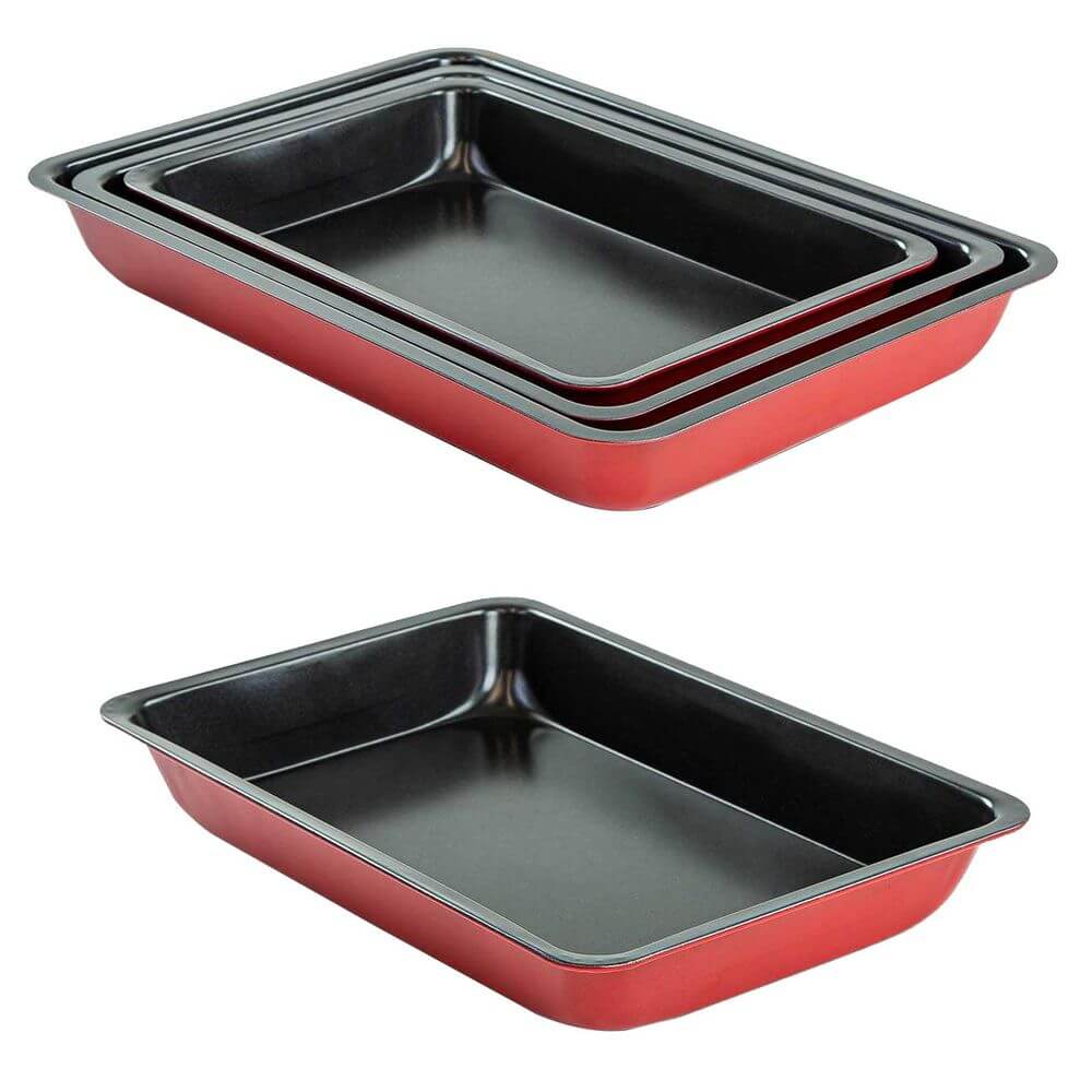 3 Piece Non-Stick Baking Trays