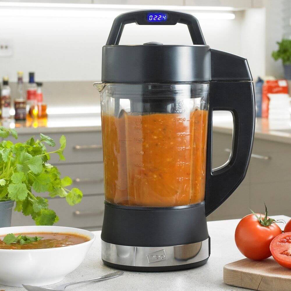 Black 4 in 1 Stainless Steel Digital Soup Maker