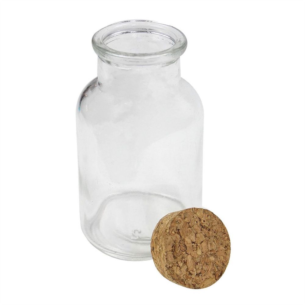 Single 150ml Spice Jar with Cork Lid White Background