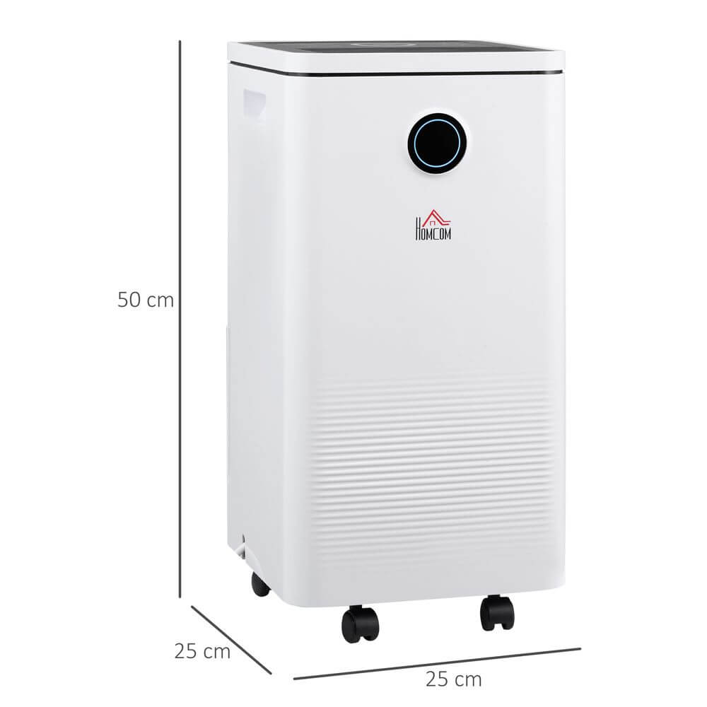 10L/Day Portable Dehumidifier With Measurements