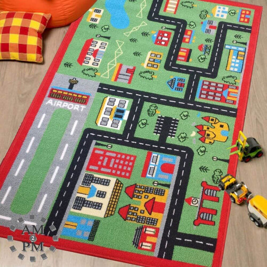 Green Town Kid's room rug 80x120cm