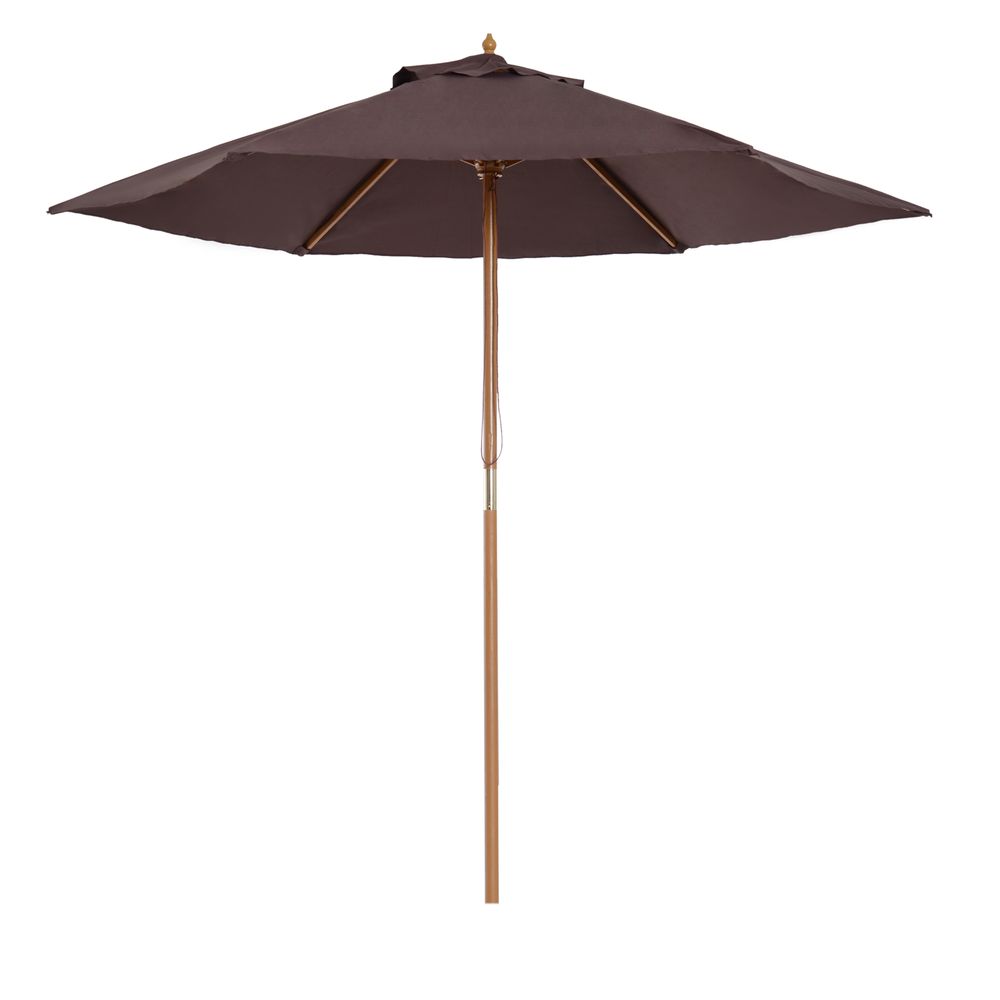 2.5m Wooden Garden Patio Parasol Umbrella