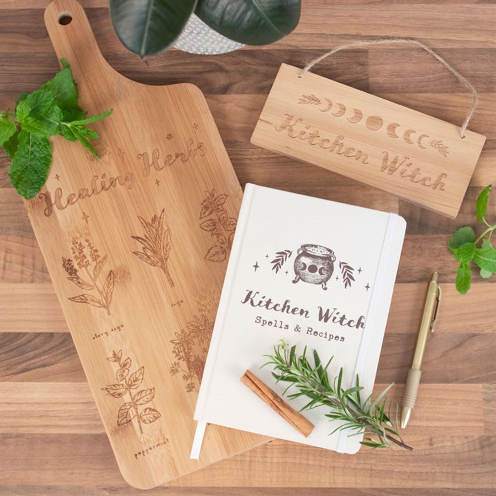 Healing Herbs Wooden Chopping Board Serving Platter