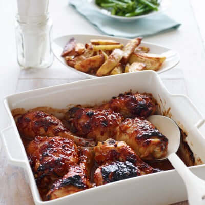 Sticky Chicken with Thin Cut Orange Marmalade