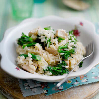 Chicken Tenderstem and Rosemary Risotto