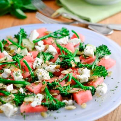 Tenderstem Watermelon and Feta Salad
