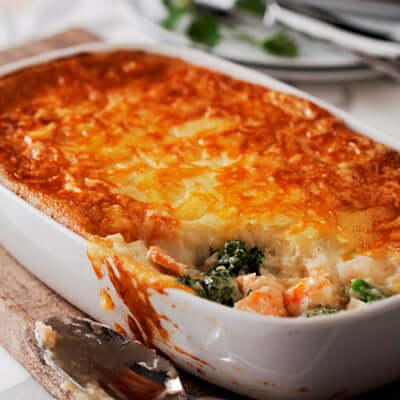 Tenderstem Broccoli and Seafood Pie