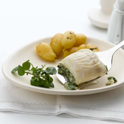 Haddock Fillet with Leek and Spinach Stuffing