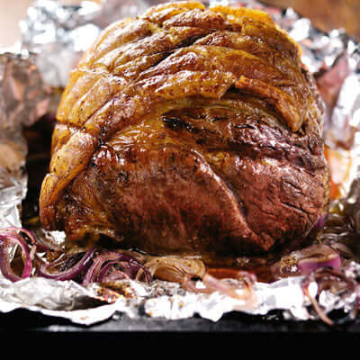 Roast Beef in Beer with Vegetable Toad in the Hole