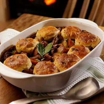 Hearty Leek and Lamb Cobbler