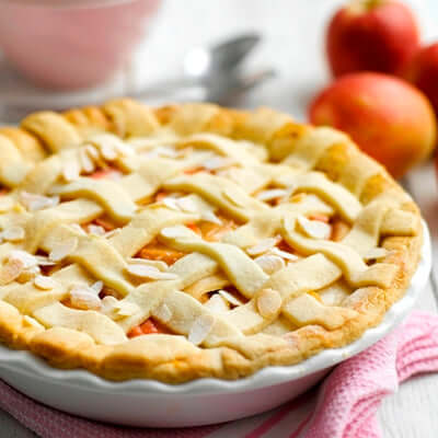 Pink Lady Apple Elderflower and Almond Pie