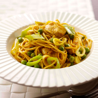 Leek and Chicken Noodles