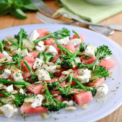 Tenderstem Watermelon and Feta Salad