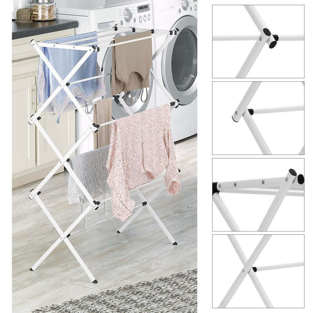 3 Tier Clothes Airer Dryer Laundry Horse Drying Rack Indoor Outdoor Patio