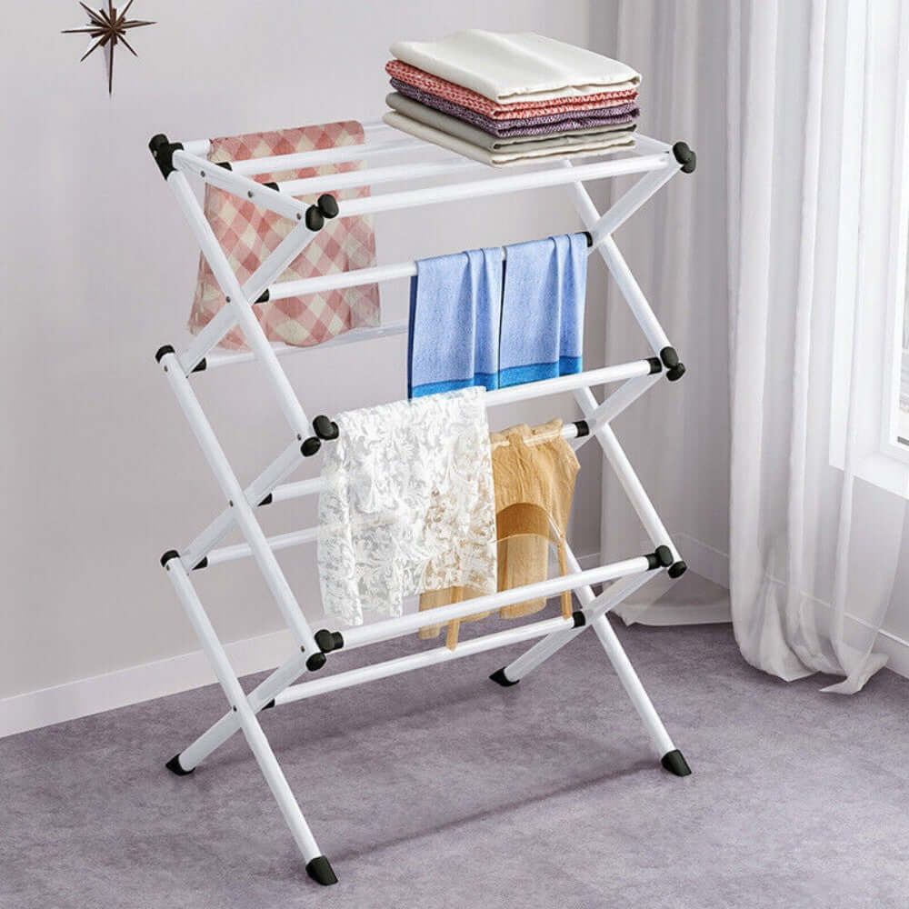 3 Tier Clothes Airer Dryer Laundry Horse Drying Rack Indoor Outdoor Patio