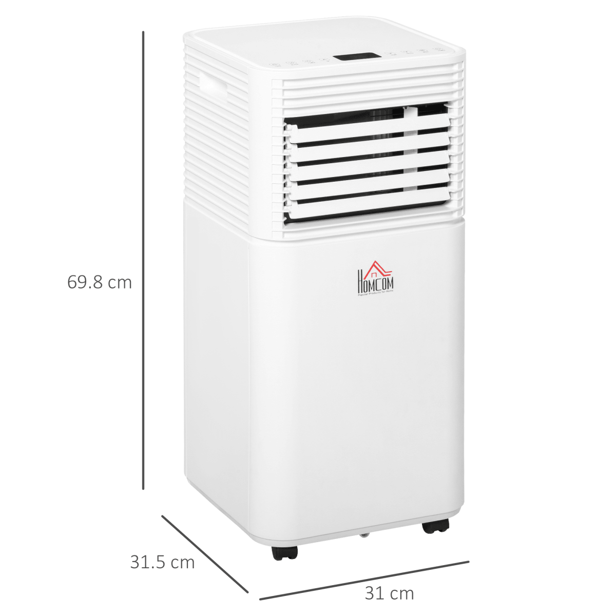 HOMCOM 9000 BTU Portable Air Conditioner 4 Modes LED Display Timer Home Office