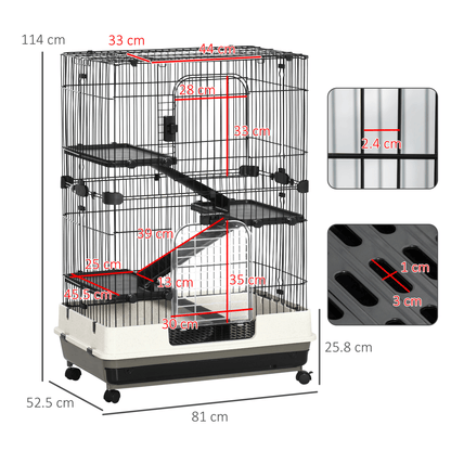 3 Tier Small Animal Cage Pet Play House for Rabbits Ferret Chinchilla With Ramp