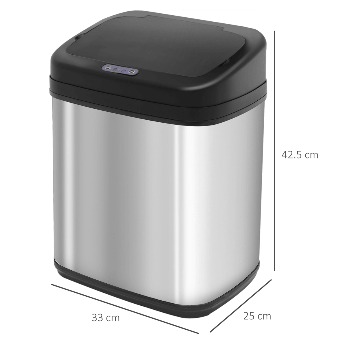 Large 20L Stainless Steel Kitchen Bin With Auto Sensor
