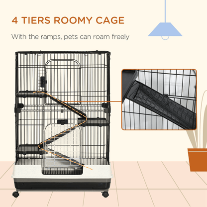 3 Tier Small Animal Cage Pet Play House for Rabbits Ferret Chinchilla With Ramp
