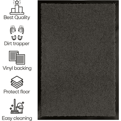 ARRAN Heavy Duty Rubber Barrier Mat 60 X 90 ANTHRACITE