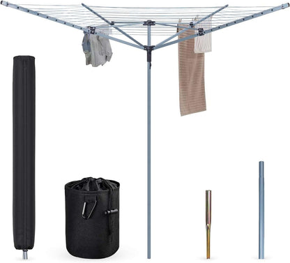 60M Rotary Airer Dryer with Cover and Metal Spike