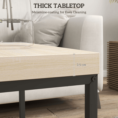 HOMCOM Coffee Table Set of 2, Nest of Tables with 3.5cm Thick Tabletop