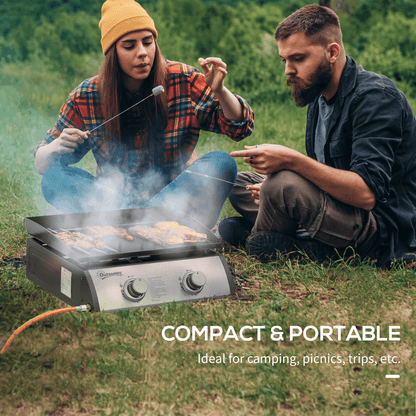 Outsunny Portable Gas BBQ Grill with 2 Stainless Steel Burner, 6kW