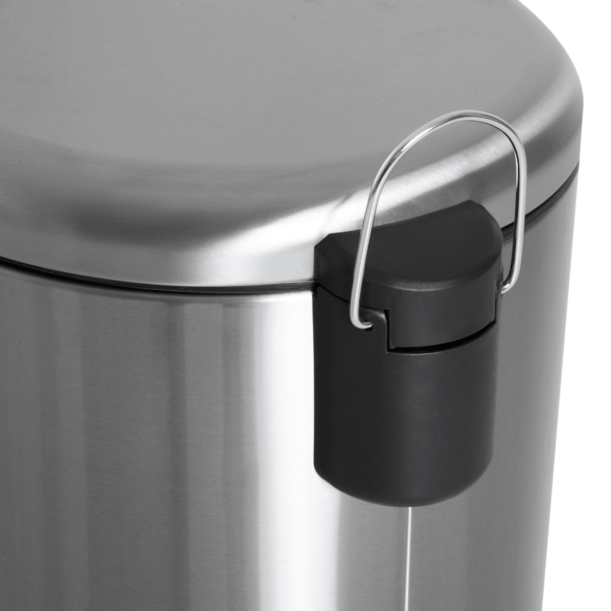 Stainless Steel 30L Pedal Bin, 29.2 cm-Black/Silver