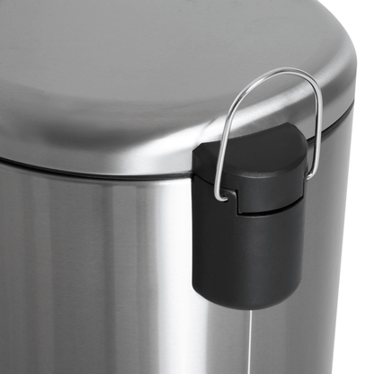 Stainless Steel 30L Pedal Bin, 29.2 cm-Black/Silver