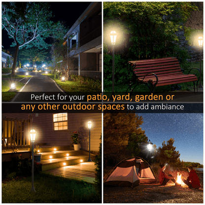 Solar Powered Garden Lamp Posts- 2 PCS LED Garden Lights