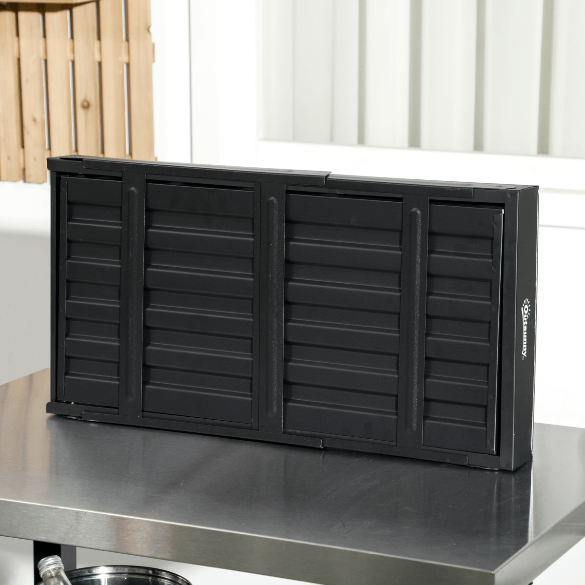 Outsunny Portable Charcoal Grill with Pull-Out Charcoal Basin