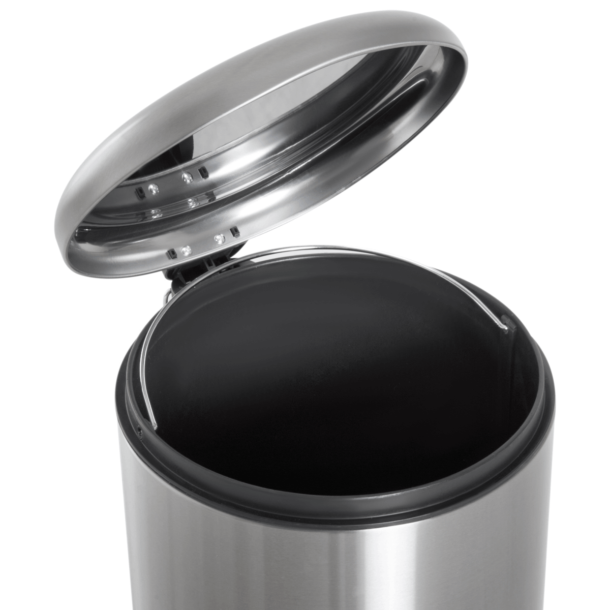 Stainless Steel 30L Pedal Bin, 29.2 cm-Black/Silver