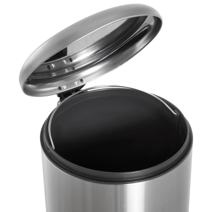 Stainless Steel 30L Pedal Bin, 29.2 cm-Black/Silver