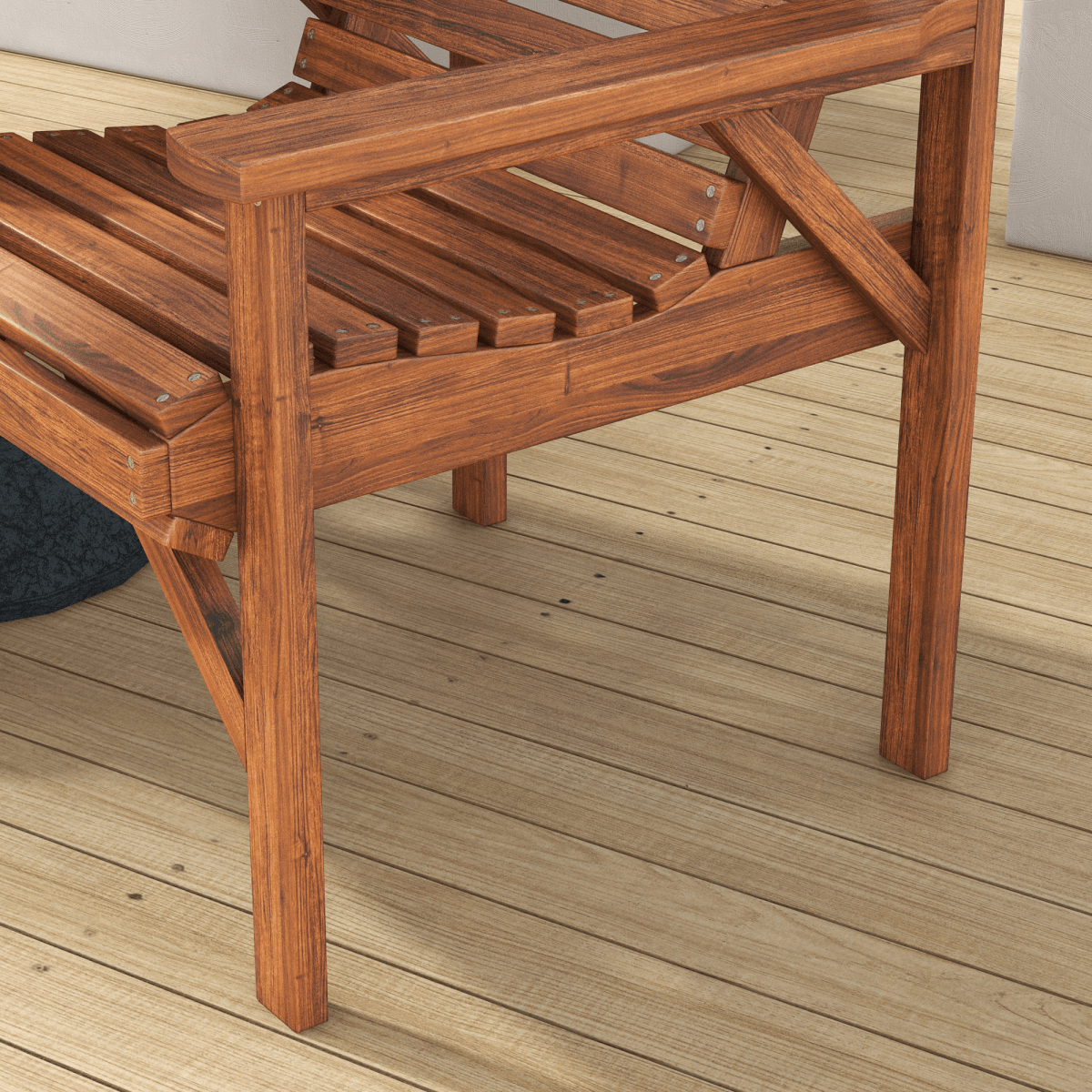 Outsunny Wooden Garden Love Seat Bench with Coffee Table Tan Brown