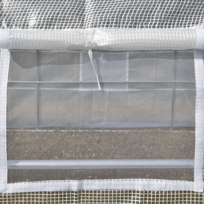 4 x 3 x 2 m Polytunnel Greenhouse With Steel Frame White wind-resistant outdoor plant protection structure