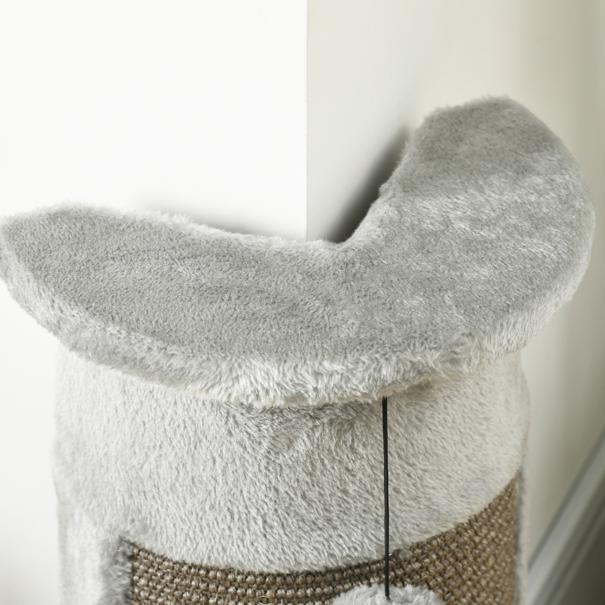 Corner 58cm Cat Scratching Post with Covered Plush, Sisal Rope & Toy Balls