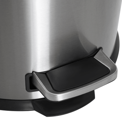 Stainless Steel 30L Pedal Bin, 29.2 cm-Black/Silver
