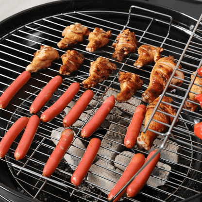 Outsunny Garden Charcoal Trolley Barbecue Grill with Wheels-Black