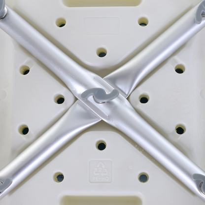 Adjust Aluminum Bath Stool Spa Shower Chair Non-Slip w/ Shower Hole